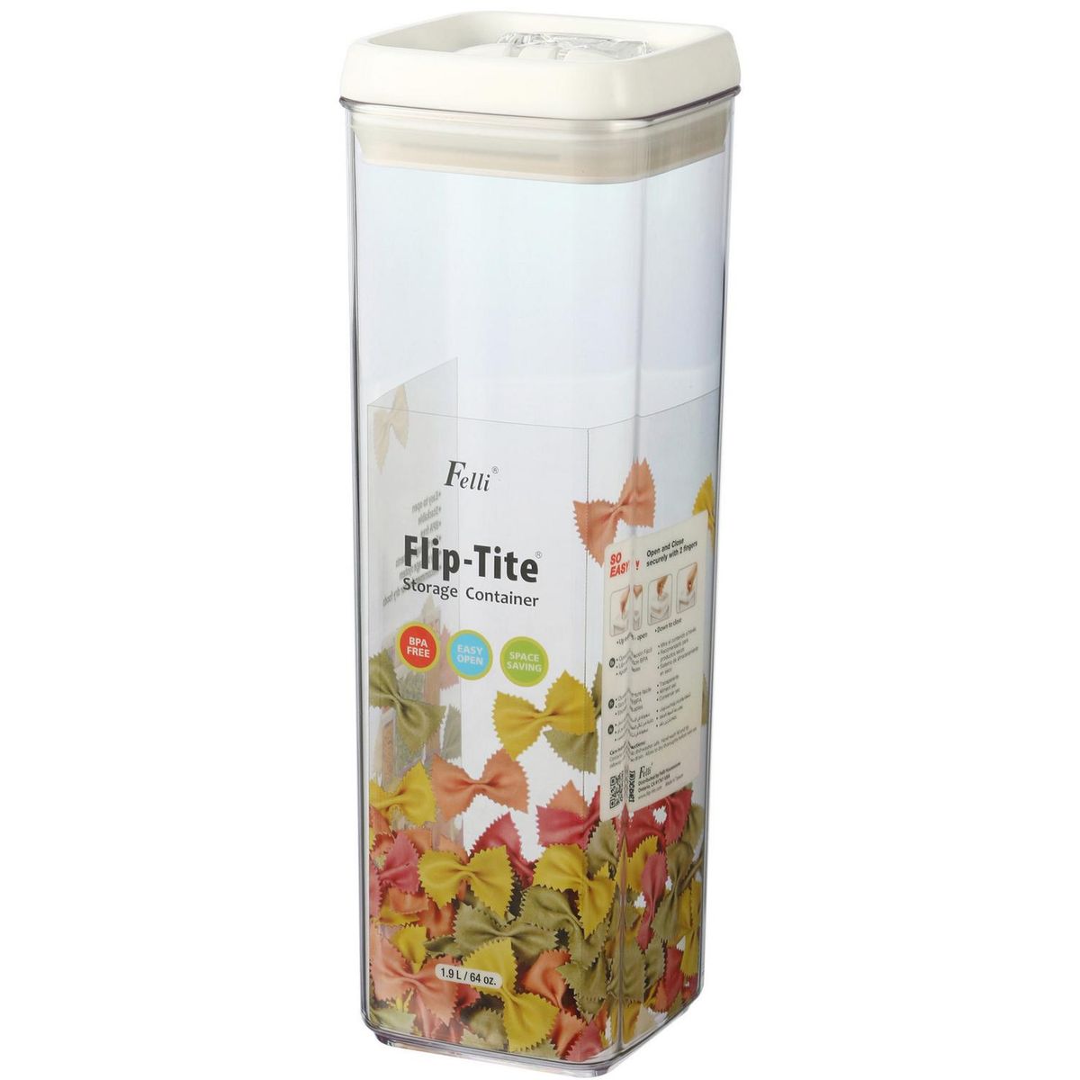 JUST HOME COLLECTION - Contenedor de Alimentos Acrílico 1900 ml