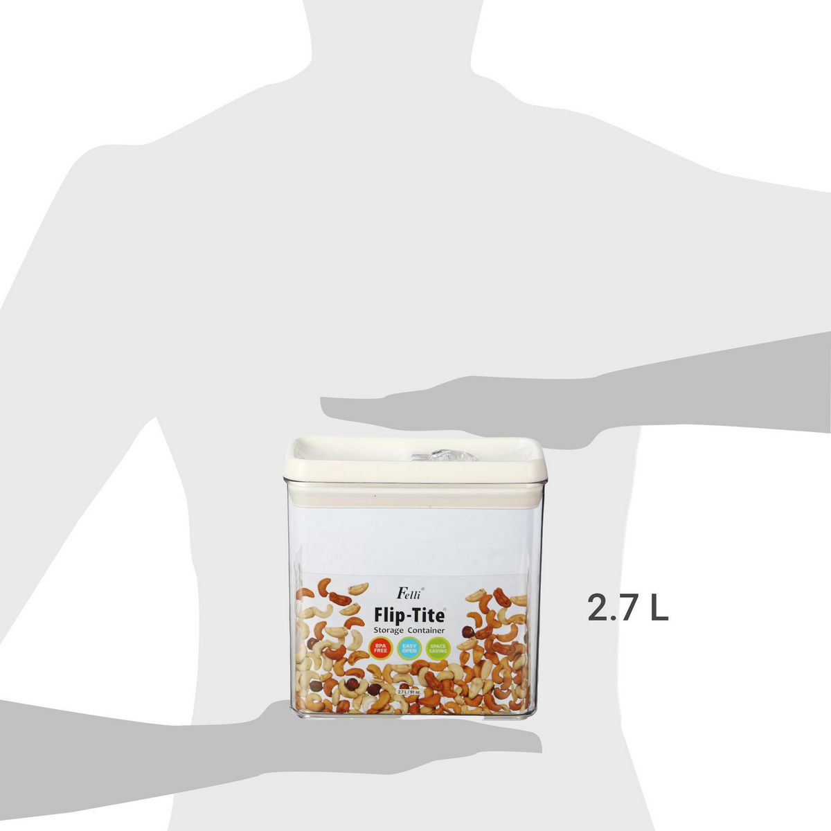 JUST HOME COLLECTION - Contenedor de Alimentos Acrílico 2700 ml