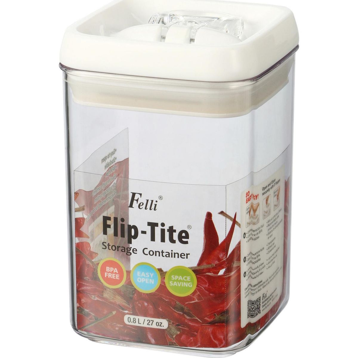 JUST HOME COLLECTION - Contenedor de Alimentos Acrílico 800 ml