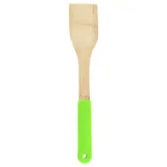 JUST HOME COLLECTION - Espátula bambú mango silicona verde