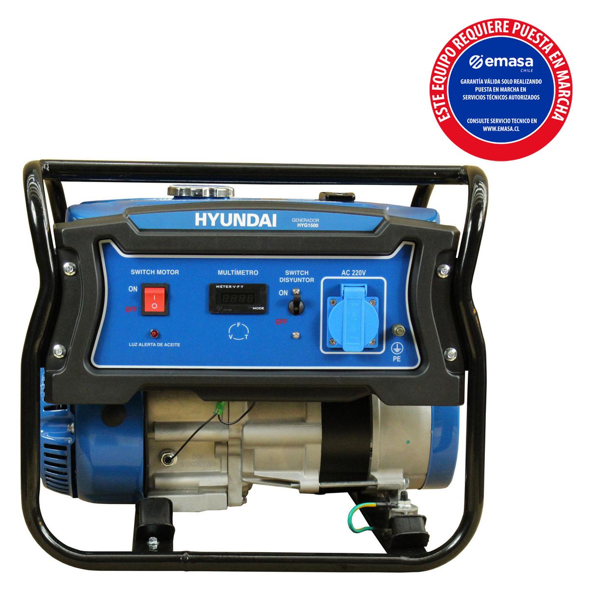 HYUNDAI - Generador Eléctrico a Gasolina Partida Manual 1100 W 6 l