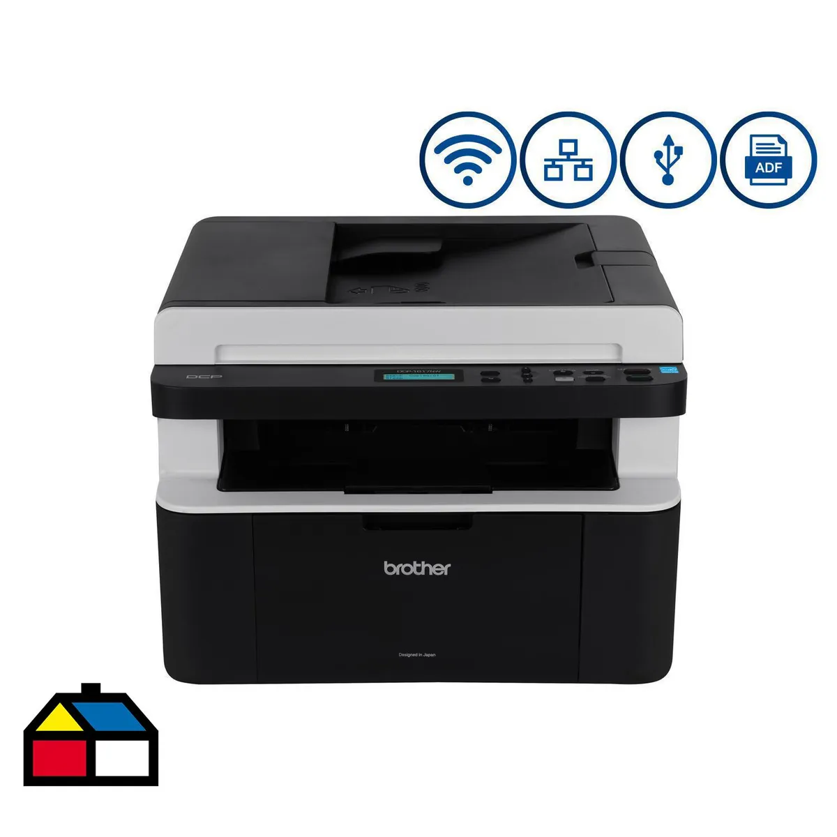 BROTHER - Impresora multifuncional láser monocromática DCP1617NW con Wifi