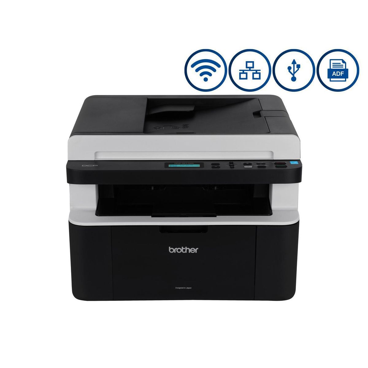 BROTHER - Impresora multifuncional láser monocromática DCP1617NW con Wifi