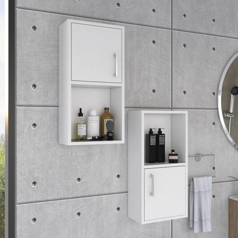Set De 2 Muebles Baño Organizadores 30X16X60 Cm