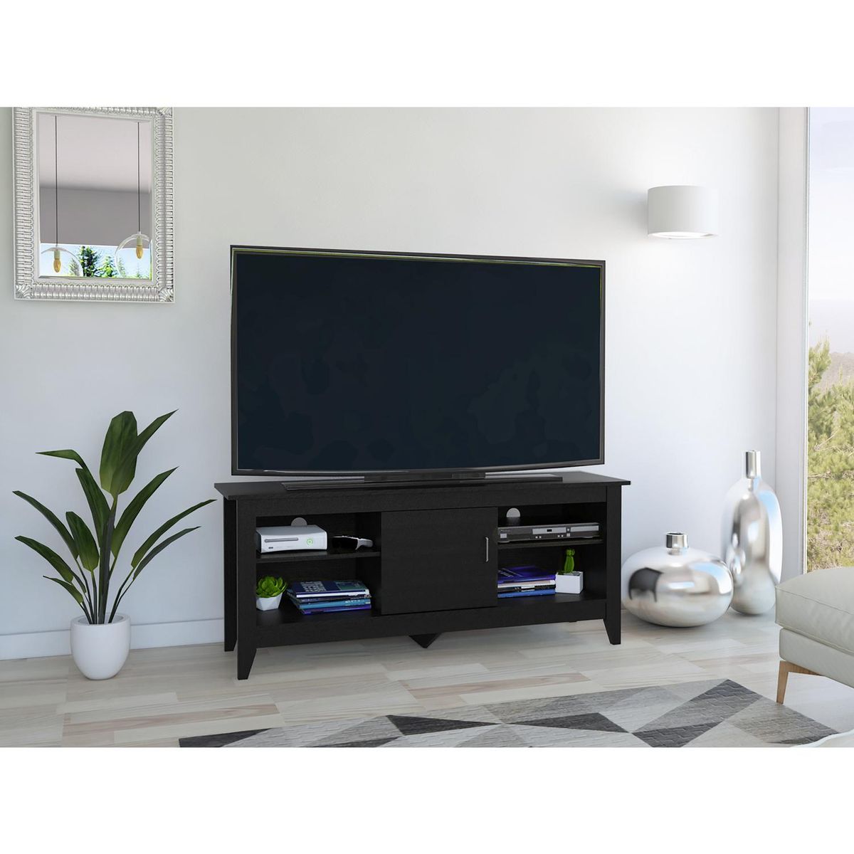 TUHOME - Rack de TV 65 " 147,3x40,7x61 Wengue