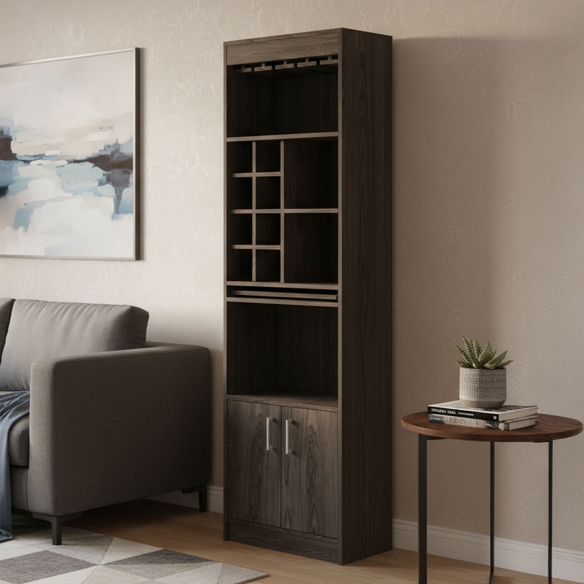 TUHOME - Bar Syrah 51x180x32 cm Coñac