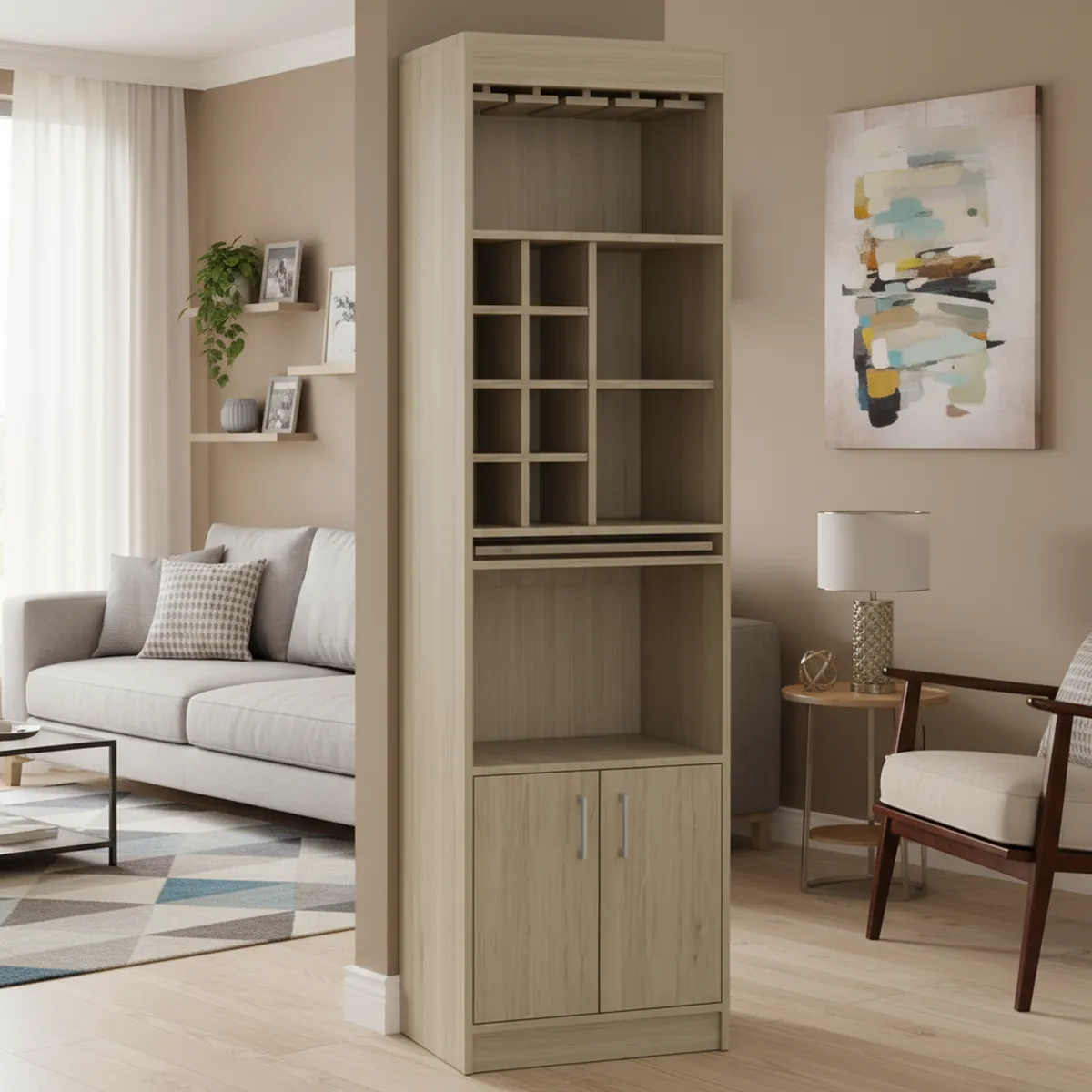 TUHOME - Bar Syrah 51x180x32 cm Rovere