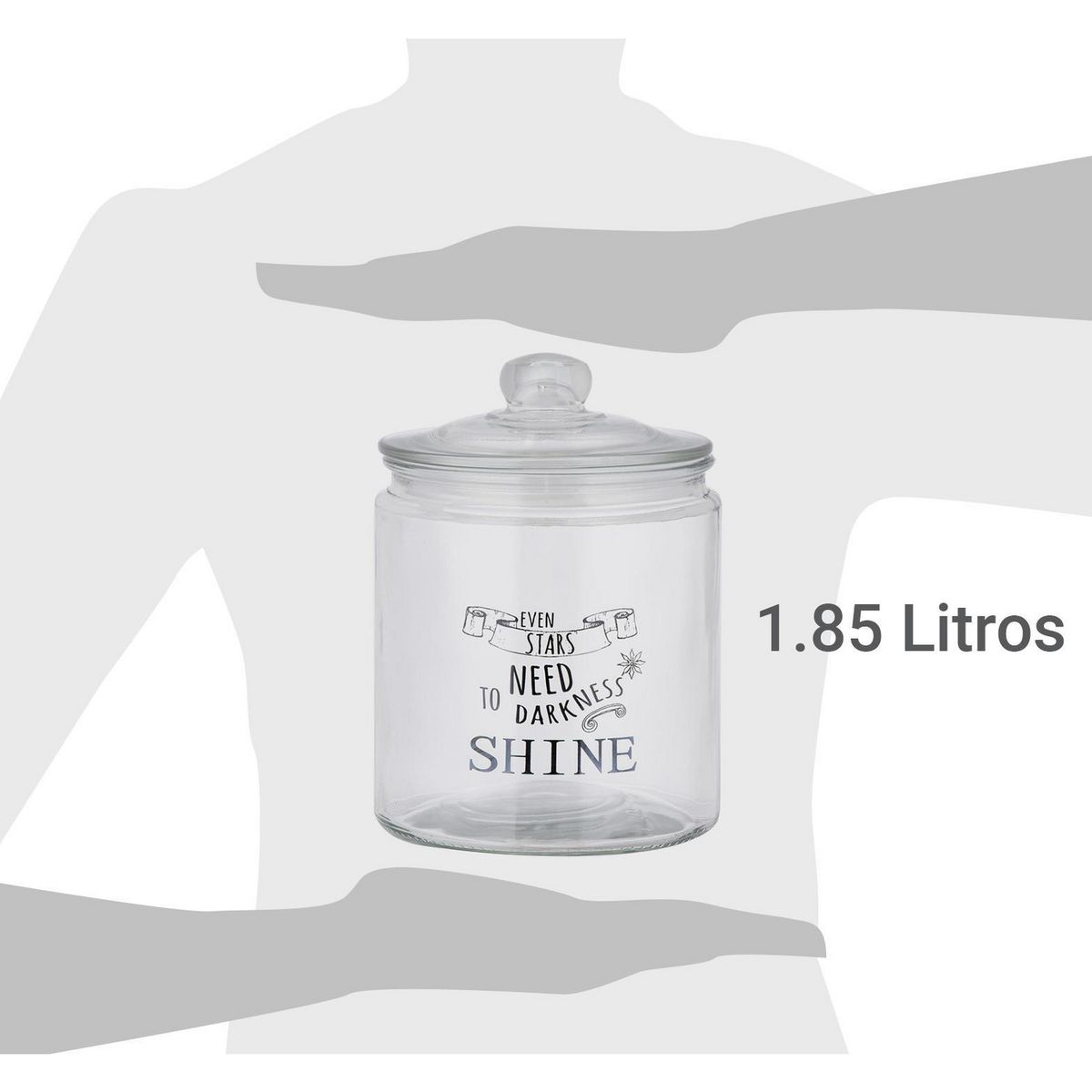 JUST HOME COLLECTION - Frasco con Tapa Vidrio 1850 ml