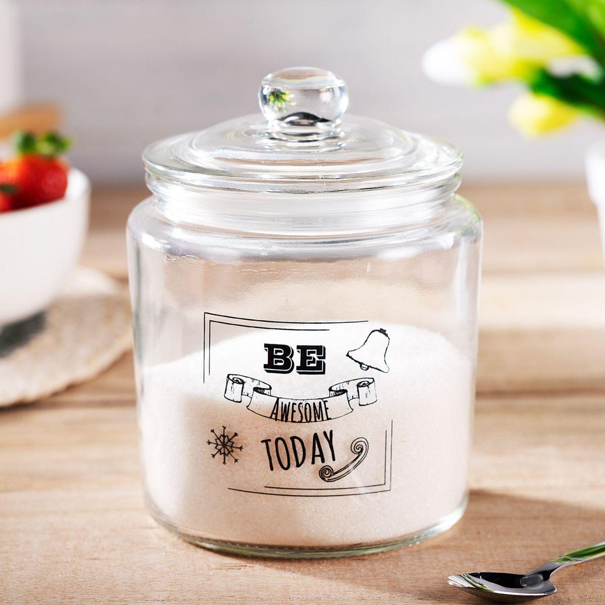 JUST HOME COLLECTION - Frasco con Tapa Vidrio 900 ml