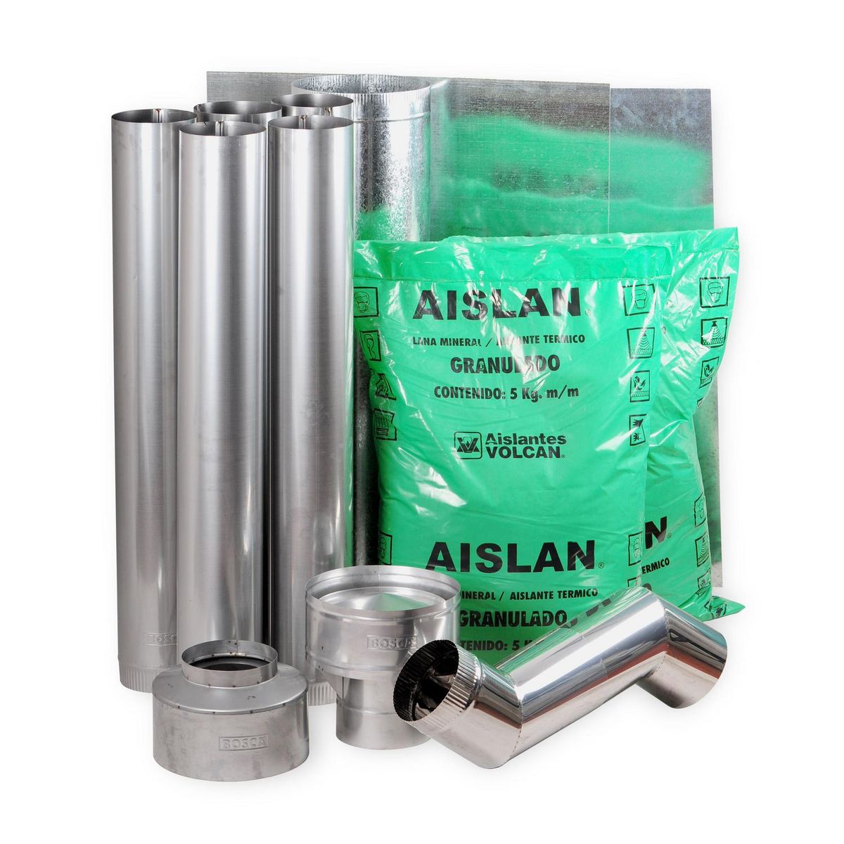 BOSCA - Kit instalación chimenea 6"x5 mt