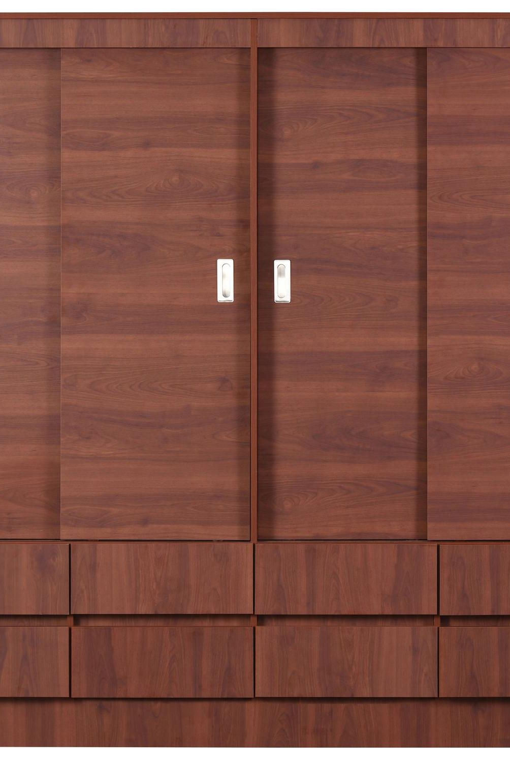 CIC - Clóset Maule 4 Puerta(s) 8 Cajón(es) 2 Repisa(s) 180x180x51 cm Cerezo