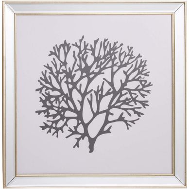 Cuadro coral negro 50x50 cm