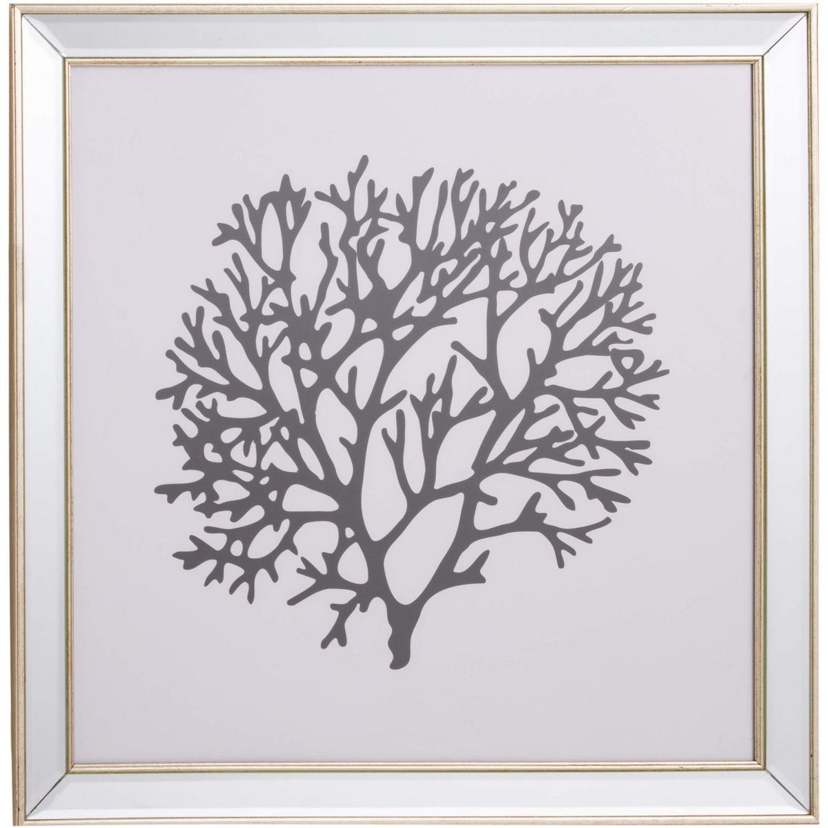 HOMY - Cuadro coral negro 50x50 cm