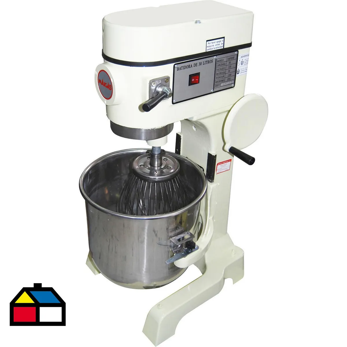 MAIGAS - Batidora de Pedestal 130 kg 1500 W Gris/blanco FAVB30F