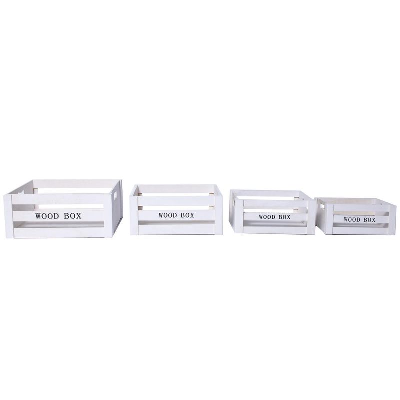 HOMY - Set 4 Cajas Decorativas 37.5x15.3x  Blanco