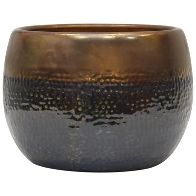 Imagen 2 del producto Set 2 Maceteros de Cerámica Aisea Oliva Dorado