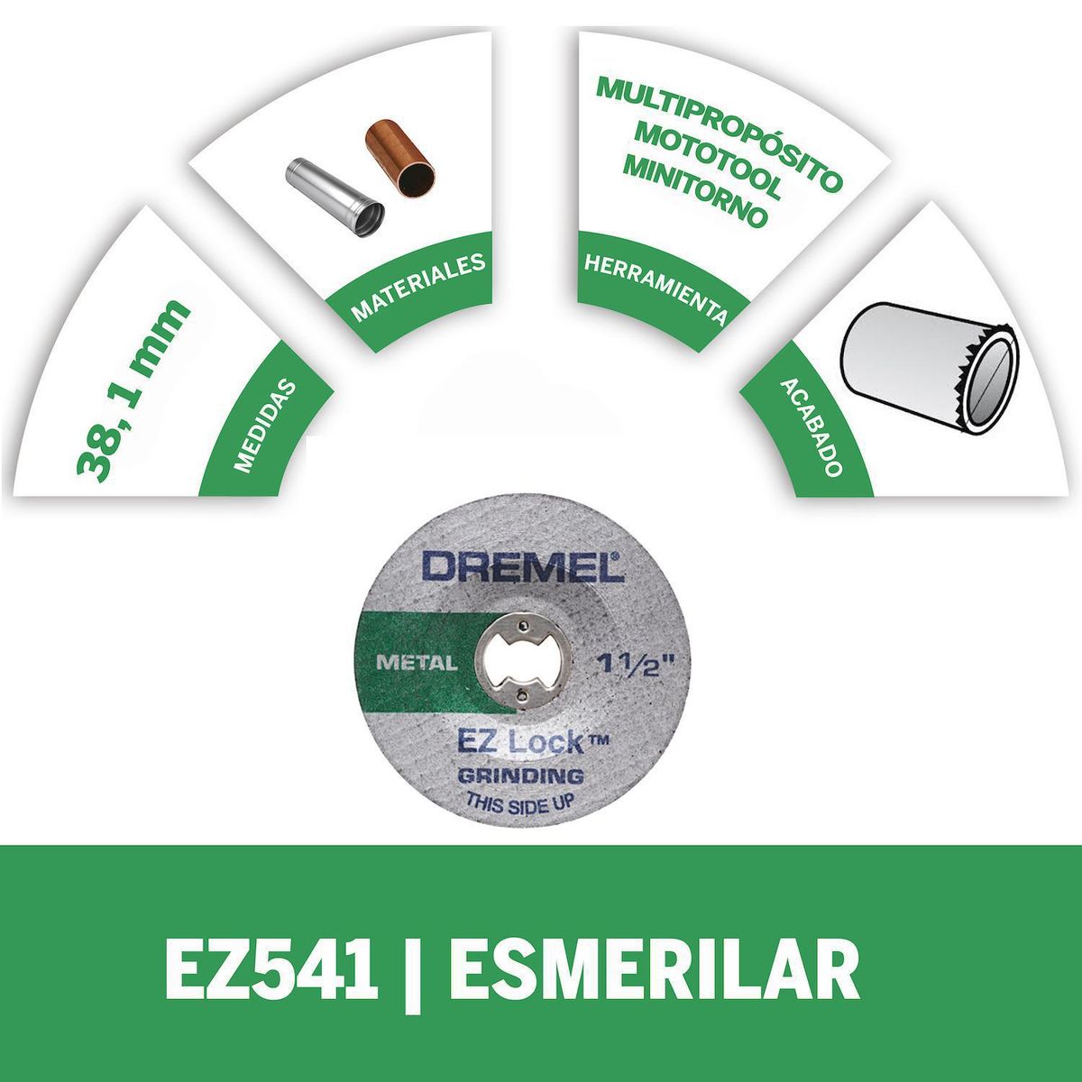 DREMEL - Disco de desbaste ezlock 38mm