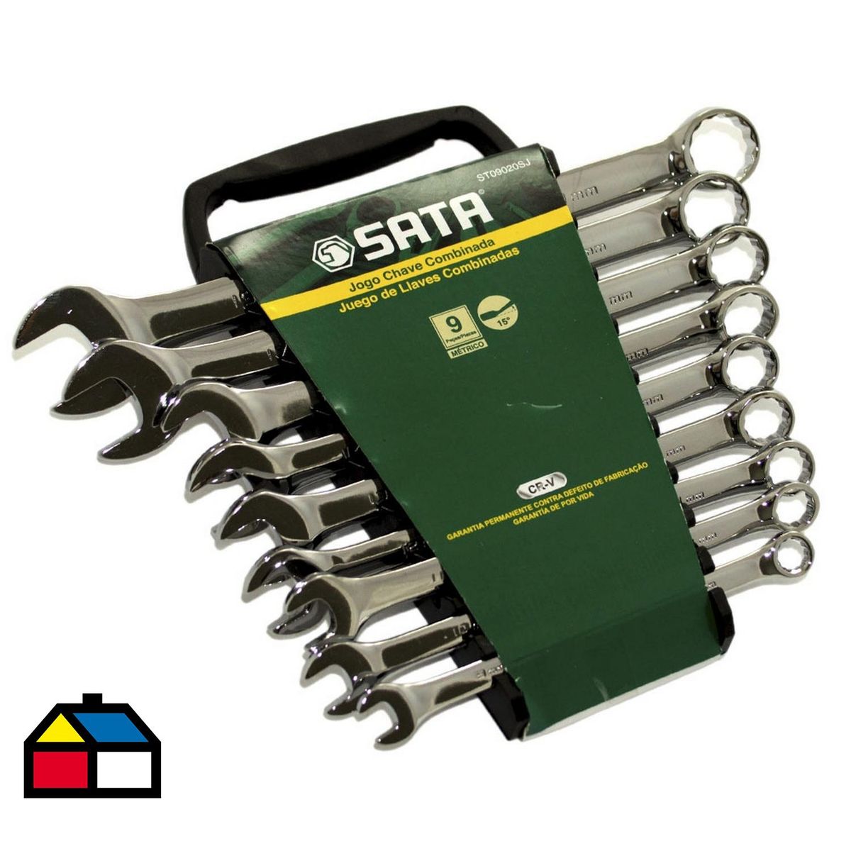 SATA - Juego llaves combinadas 9 piezas 8-19 mm