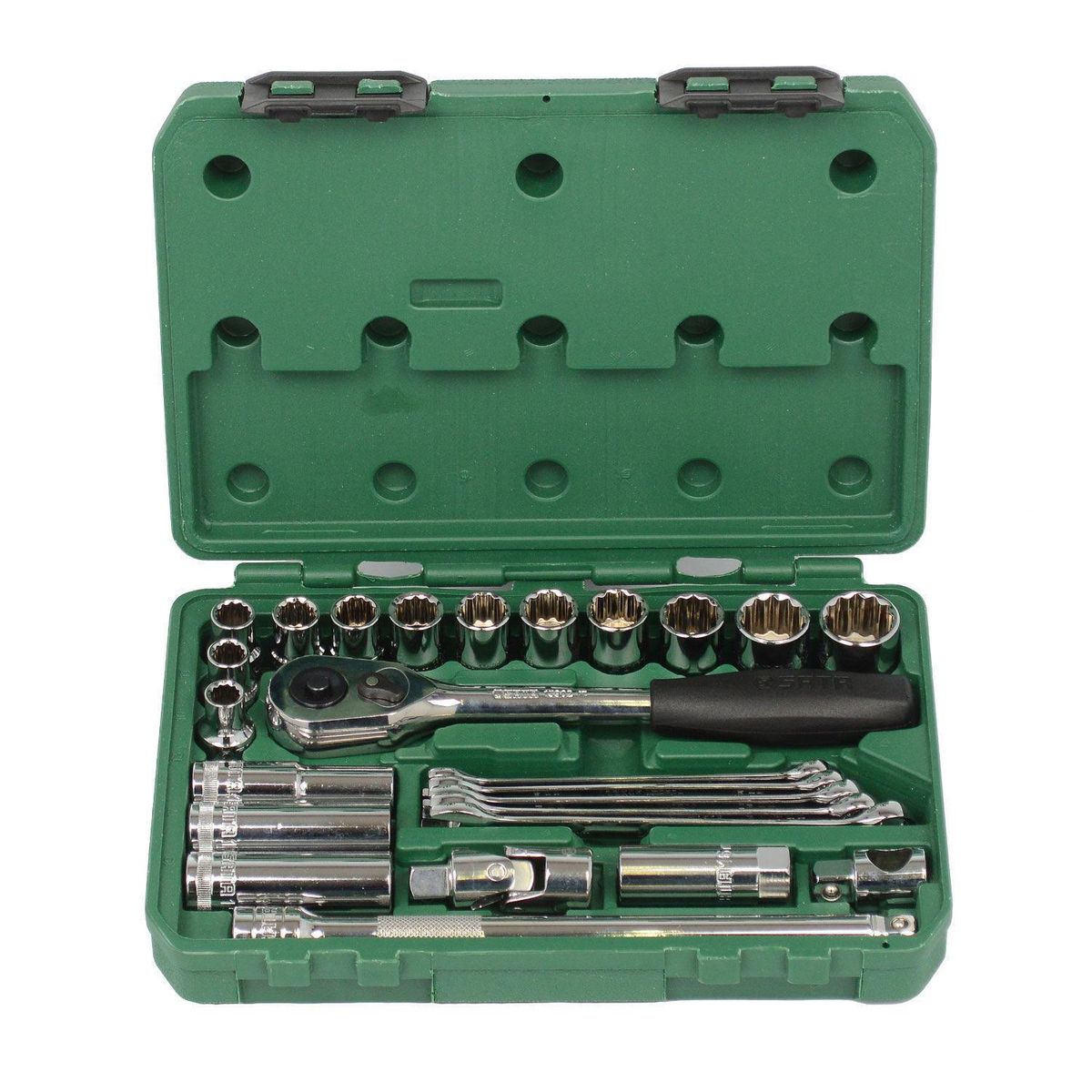 SATA - Juego dado - chicharra 25 piezas mm-pulgadas