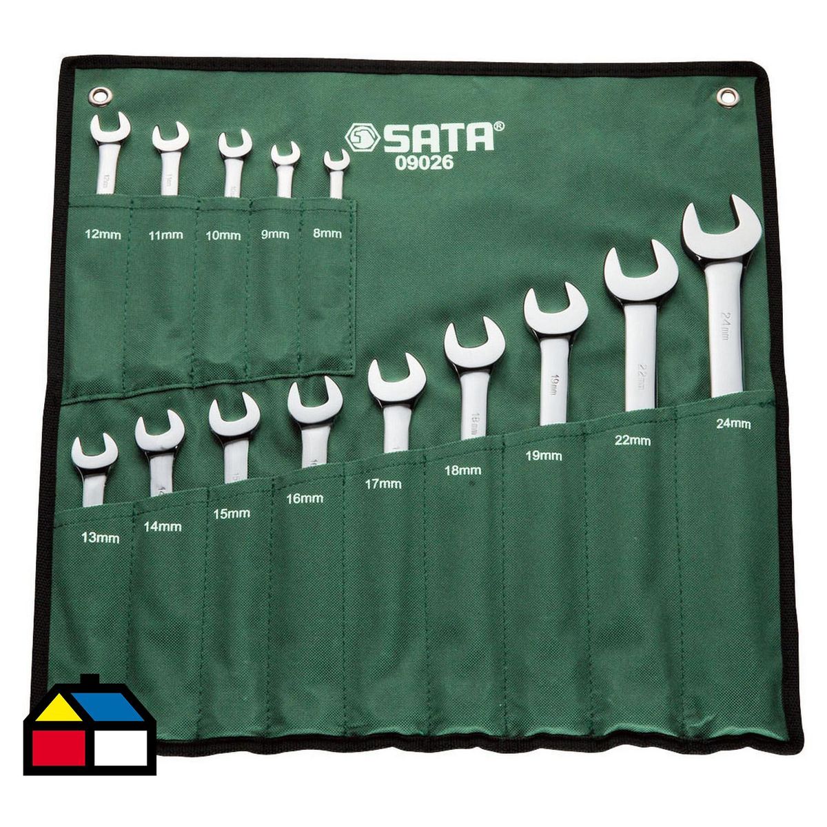 SATA - Juego llaves combinadas 14 piezas 8-24 mm