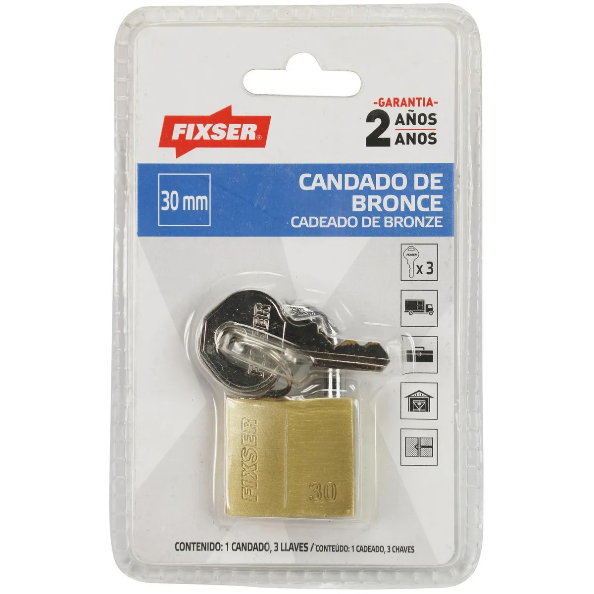 FIXSER - Candado bronce fx 30mm