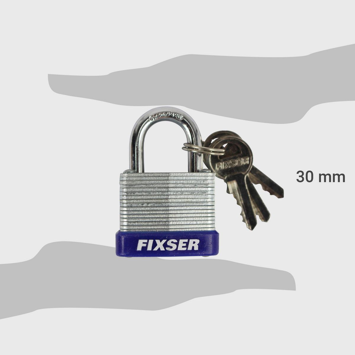 FIXSER - Candado 30 mm Amarillo con Llaves