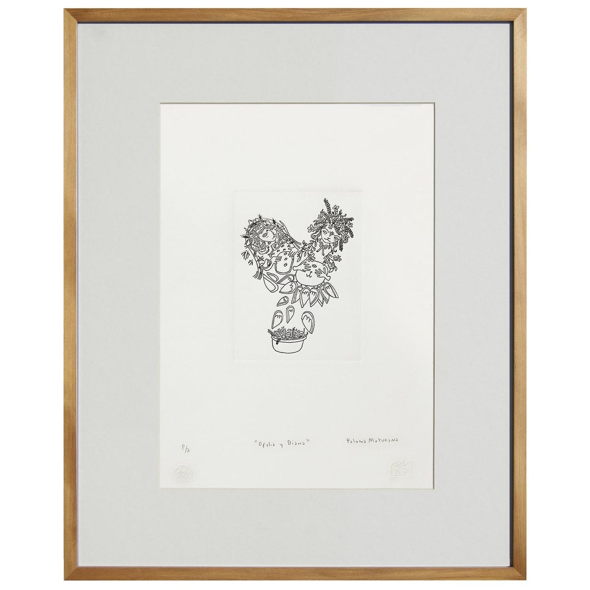 ARTEFACTORY - Cuadro Ofelia y Diana artista Paloma Maturana 56x71 cm