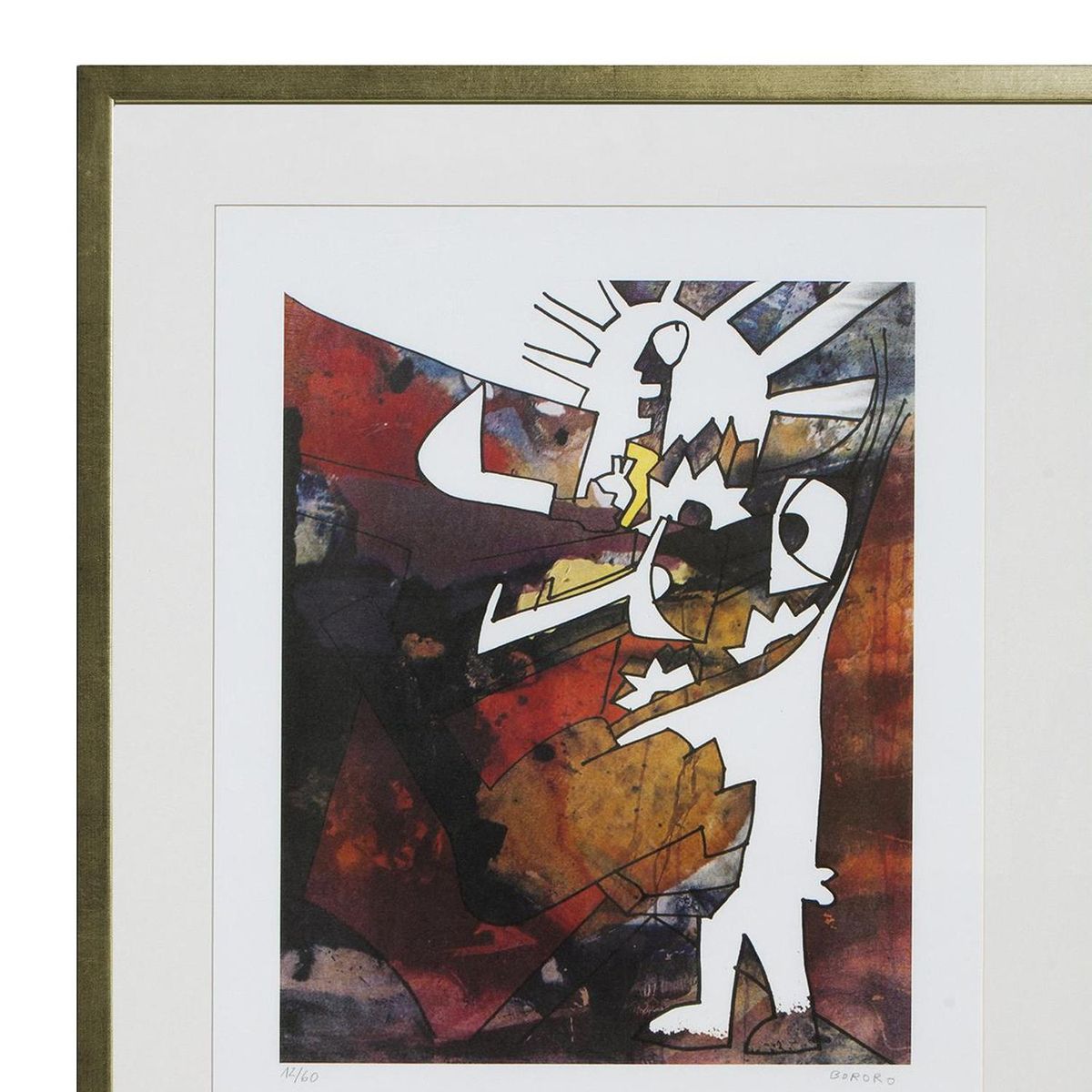 ARTEFACTORY - Cuadro Obrero con Patrón artista Bororo 68x88 cm