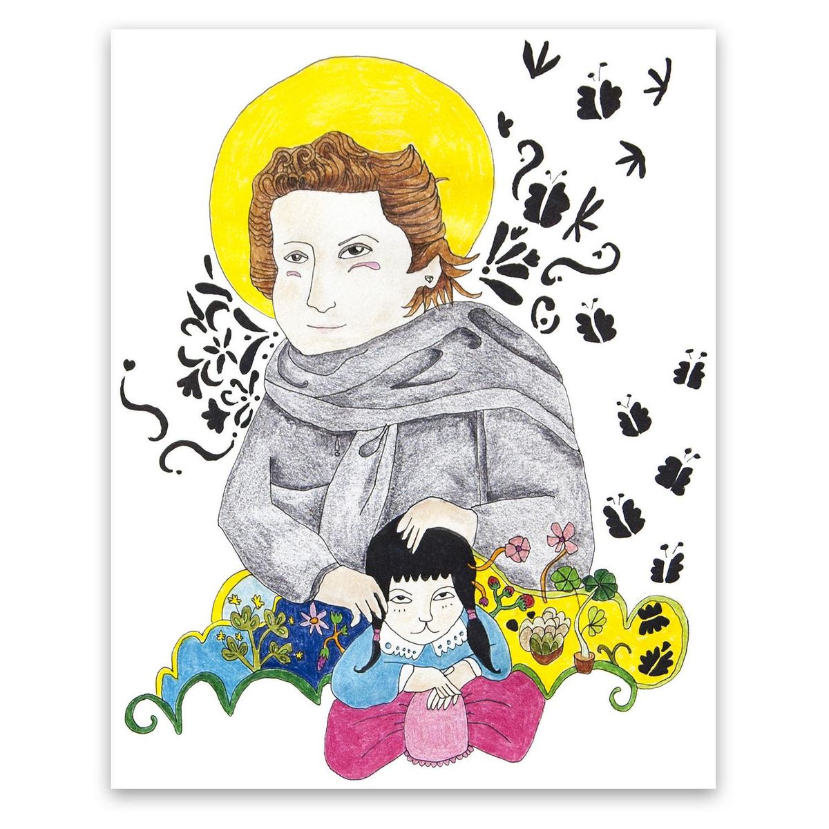 ARTEFACTORY - Grabado Santo artista Paloma Maturana 35x50 cm