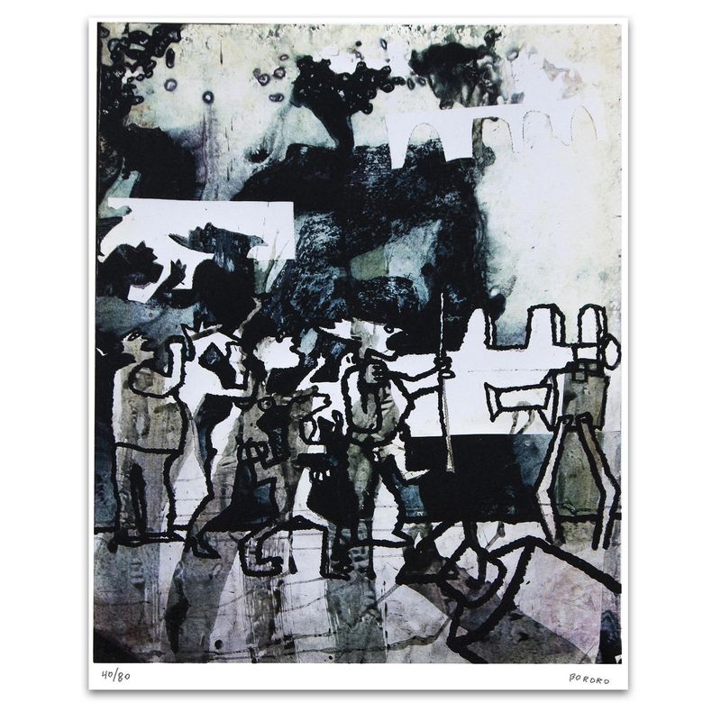 ARTEFACTORY - Grabado Protesta artista Bororo 68x88 cm