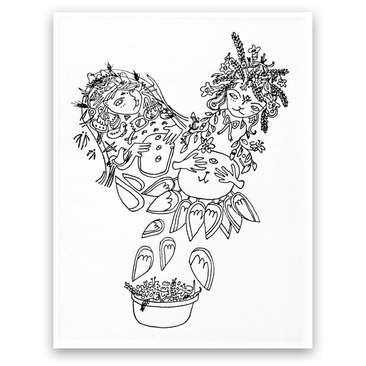 ARTEFACTORY - Grabado Ofelia y Diana artista Paloma Maturana 35x50 cm