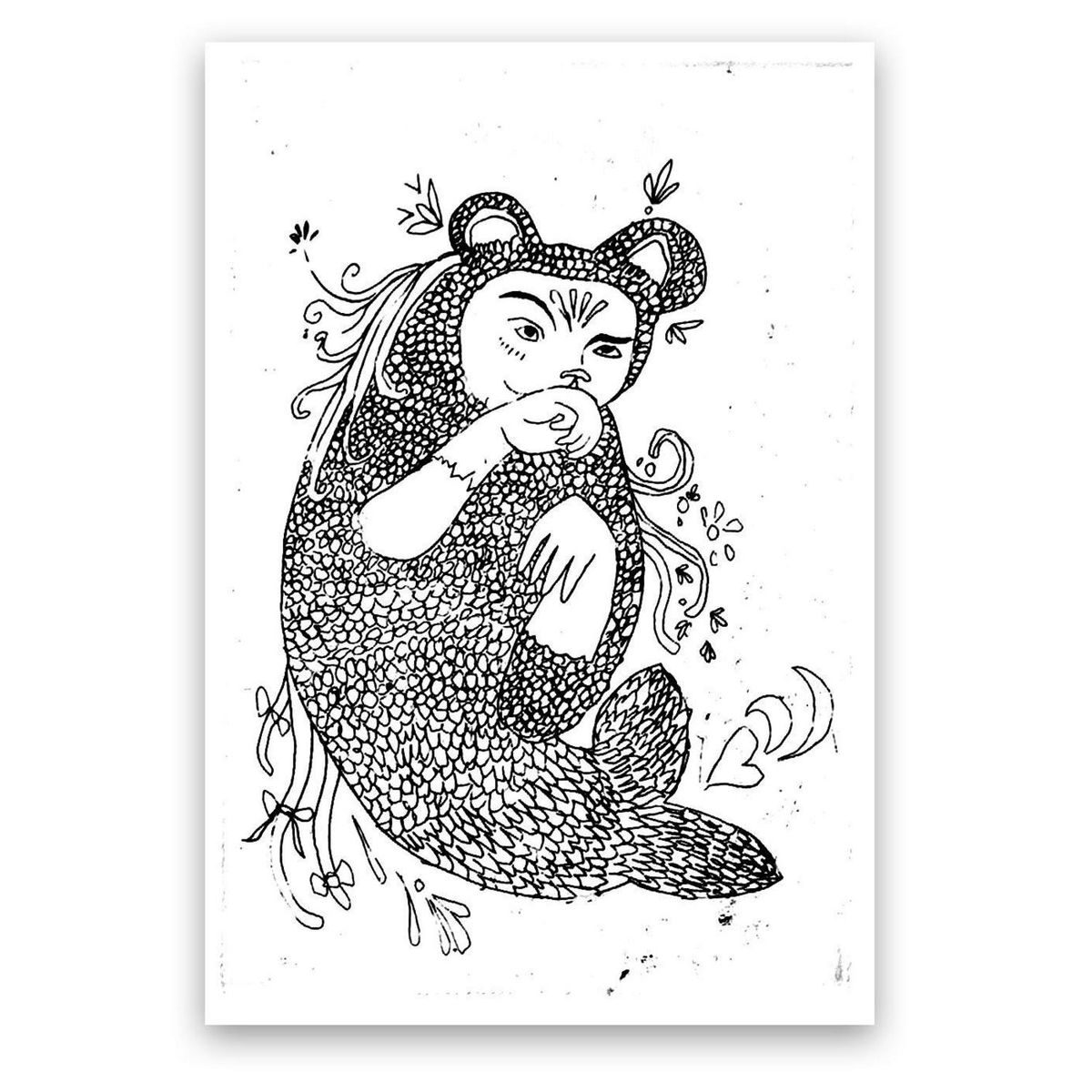 ARTEFACTORY - Grabado Salmón artista Paloma Maturana 17,5x25 cm