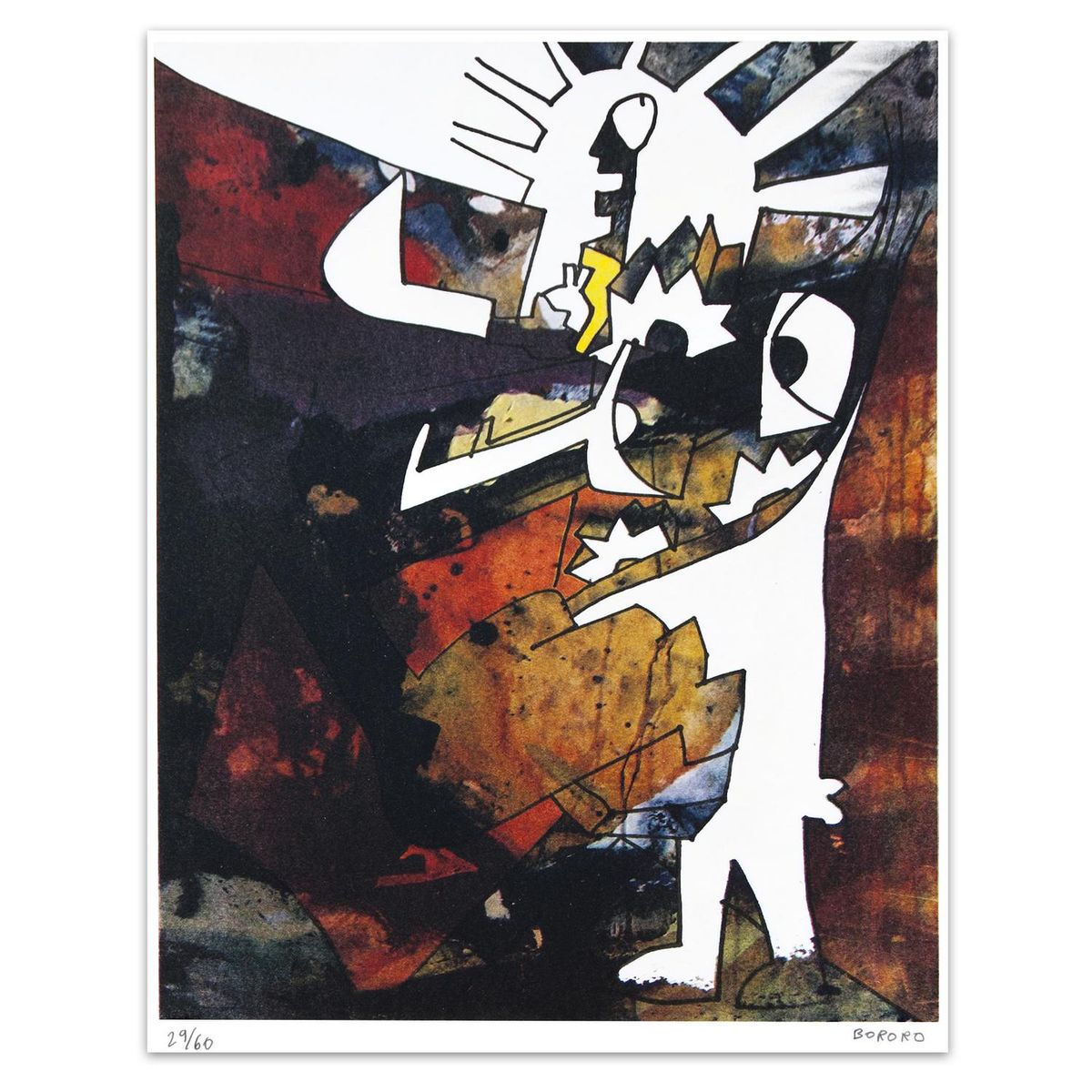 ARTEFACTORY - Grabado Obrero con Patrón artista Bororo 50x70 cm