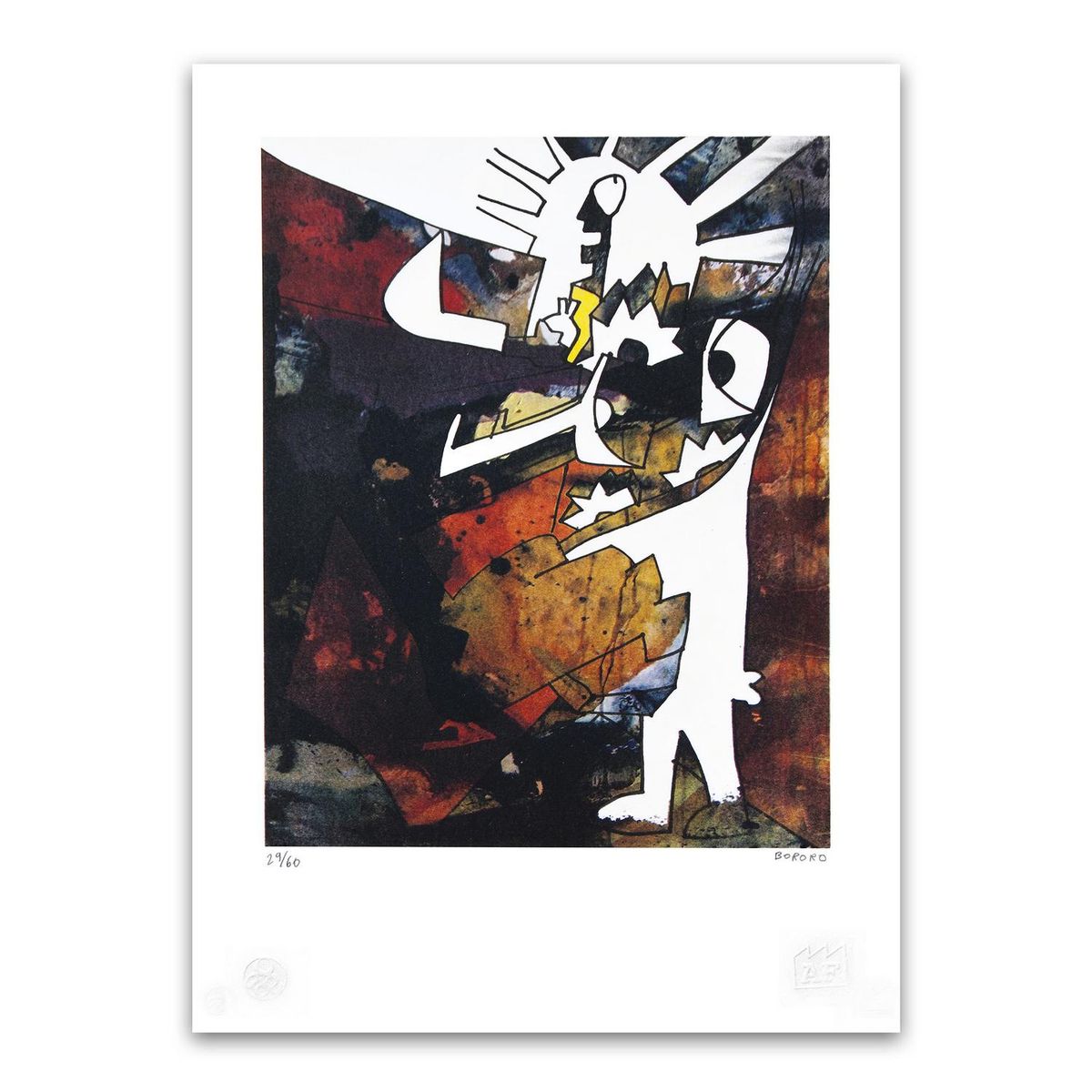 ARTEFACTORY - Grabado Obrero con Patrón artista Bororo 50x70 cm