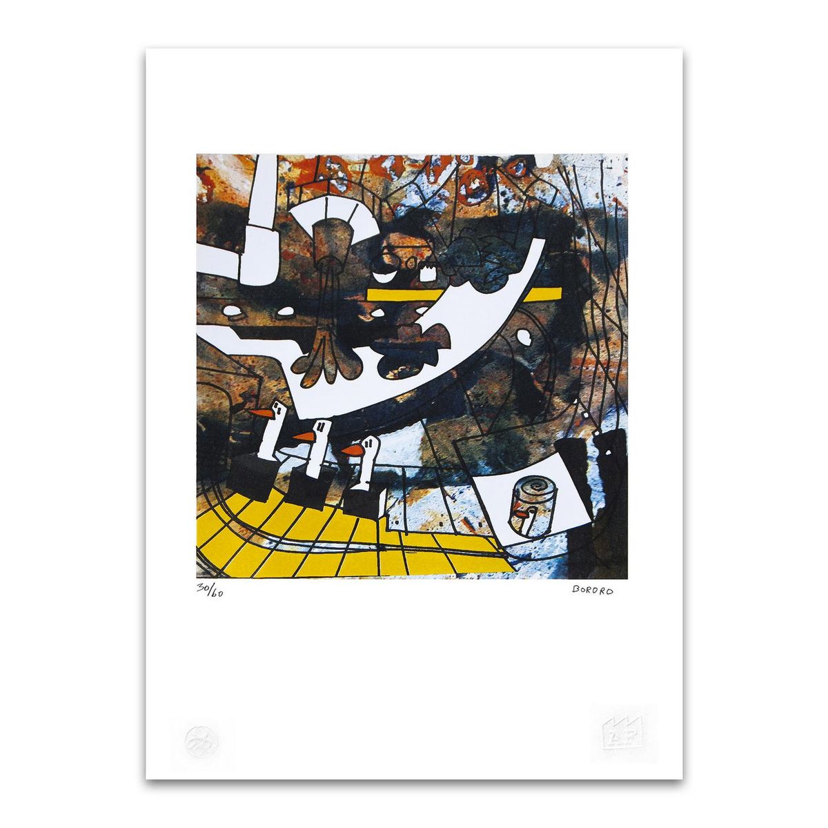 ARTEFACTORY - Grabado Fábrica de Paté de Patos artista Bororo 50x70 cm