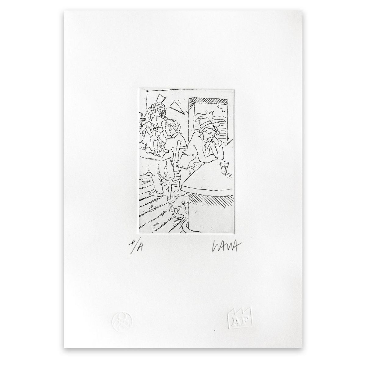 ARTEFACTORY - Grabado Bar artista Andrés Gana 25x35 cm