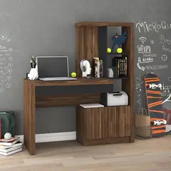 TECNOMOBILI - Escritorio 138x122.5x46.5 cm nogal