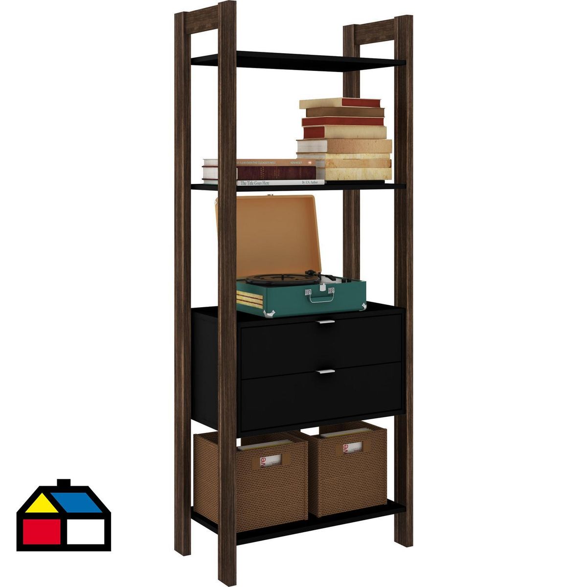 TECNOMOBILI - Gabinete 166x65x36 cm negro