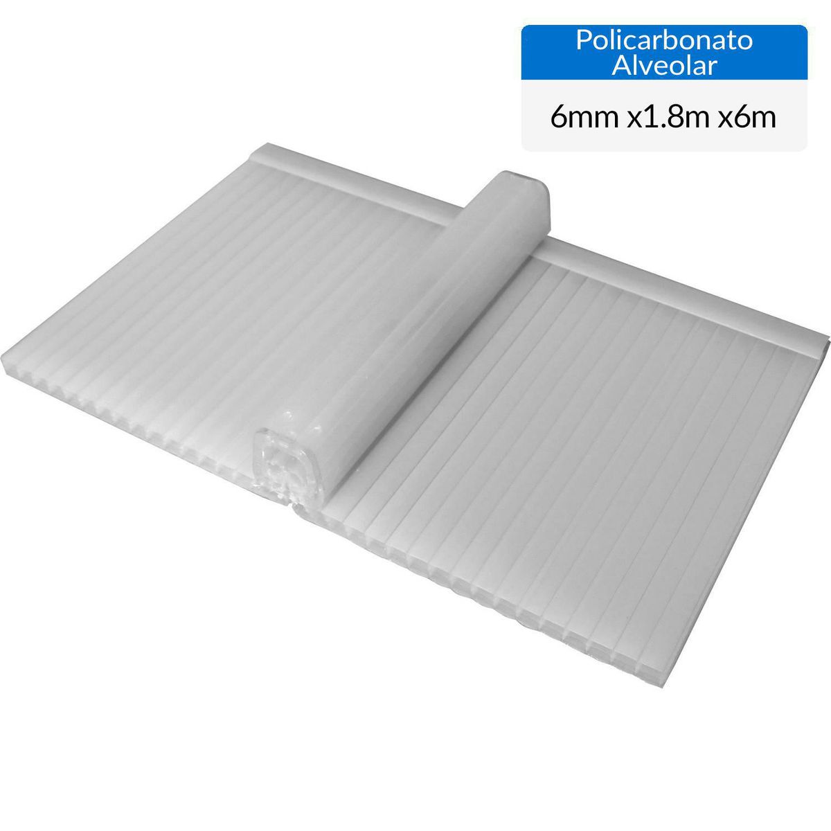 DVP - Plancha Policarbonato Alveolar 6 mm 180x600 cm Transparante