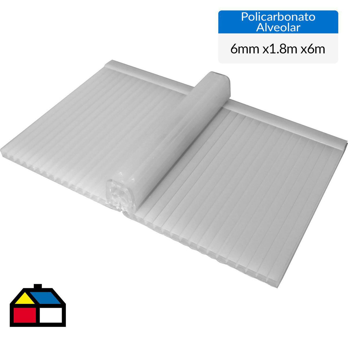 DVP - Plancha Policarbonato Alveolar 6 mm 180x600 cm Transparante