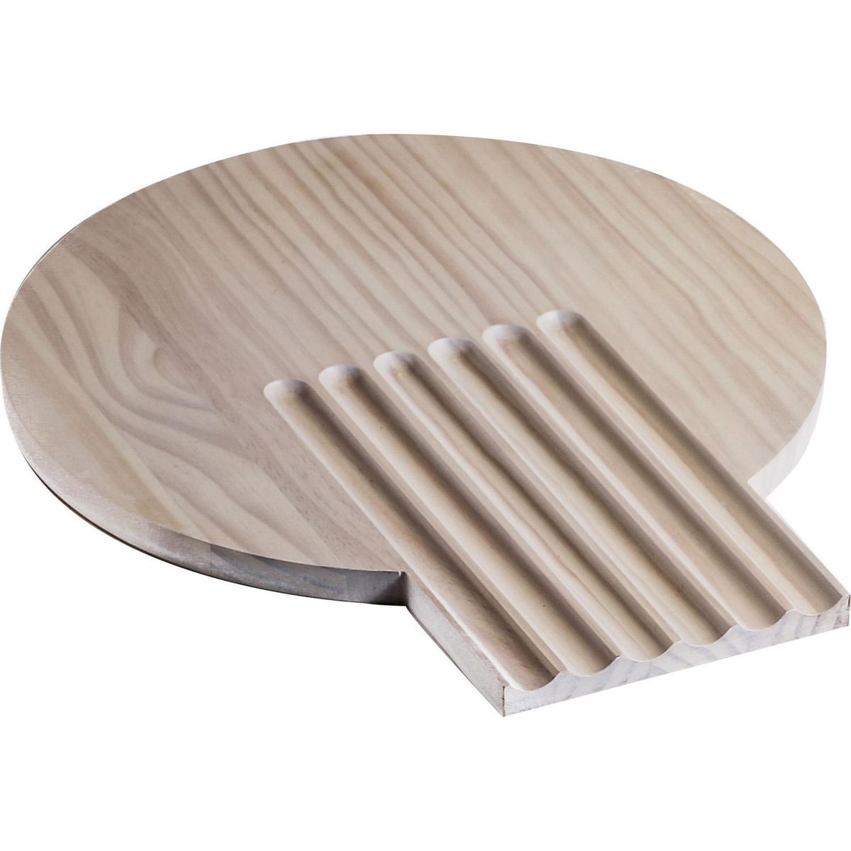 CABALLO DE BATALLA - Tabla pino alistonado redonda 35 cm natural