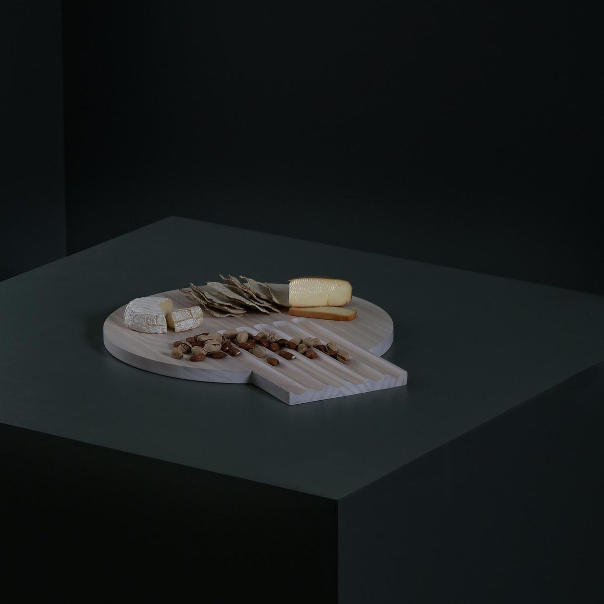 CABALLO DE BATALLA - Tabla pino alistonado redonda 35 cm natural