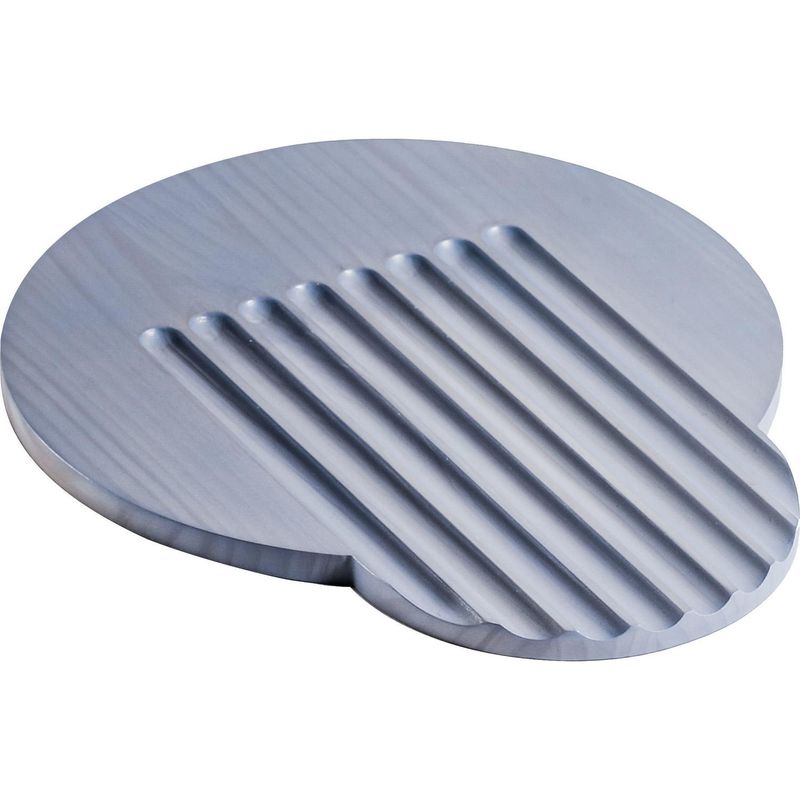 CABALLO DE BATALLA - Tabla pino alistonado redonda 35 cm gris