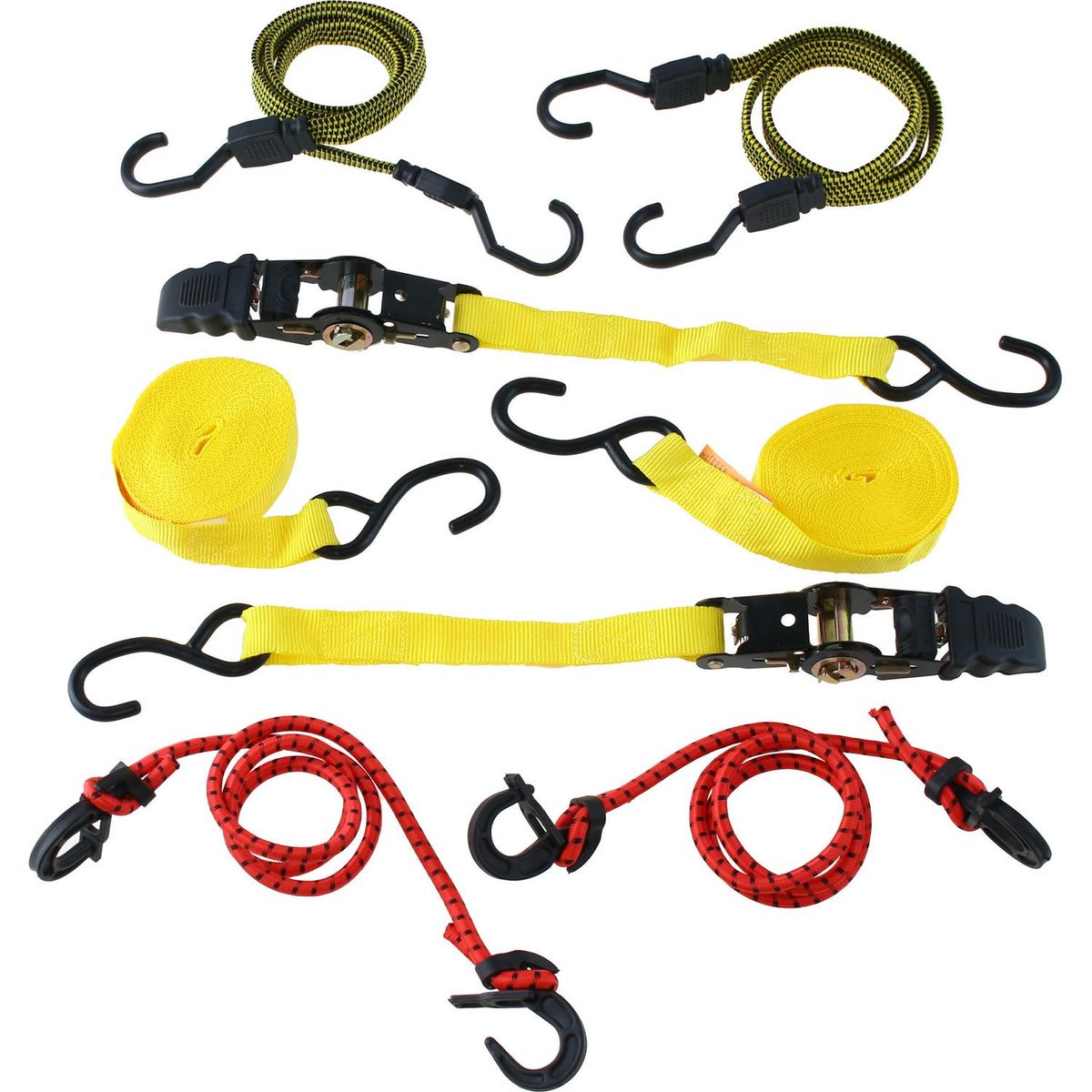 BLACKSMITH - Pack de 2 Cintas Elásticas y Amarras Blacksmith 500 cm Capacidad 20 Kg