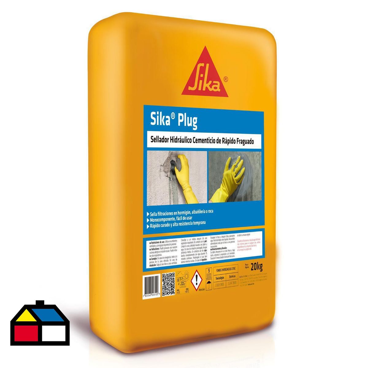 SIKA - Sikaplug Sellador hidraúlico saco 20 kg