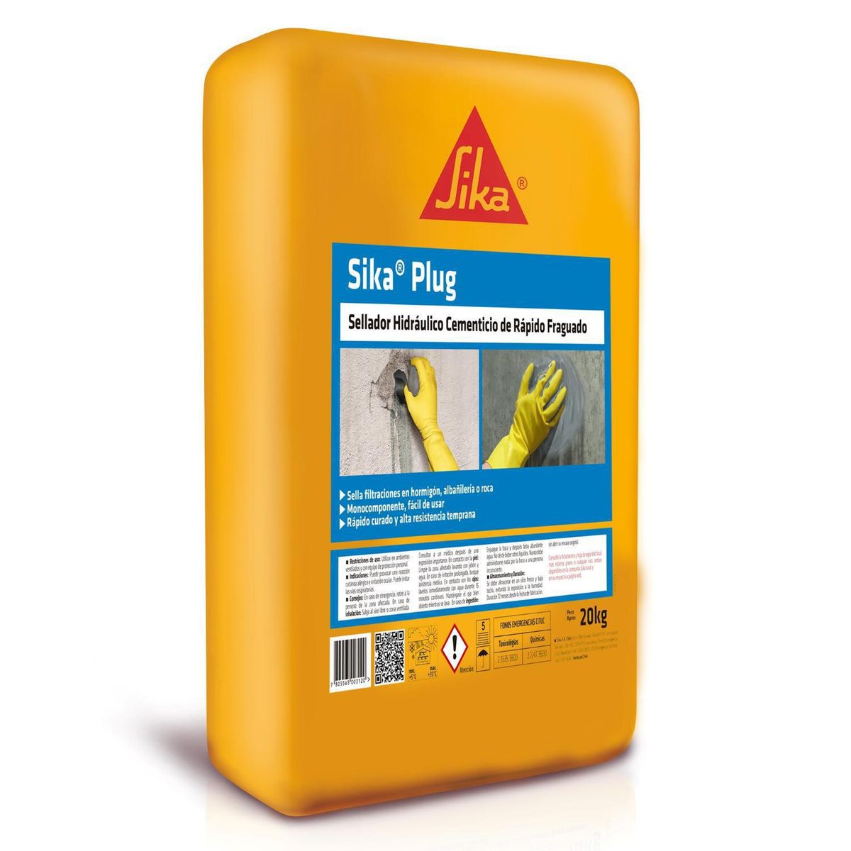 SIKA - Sikaplug Sellador hidraúlico saco 20 kg