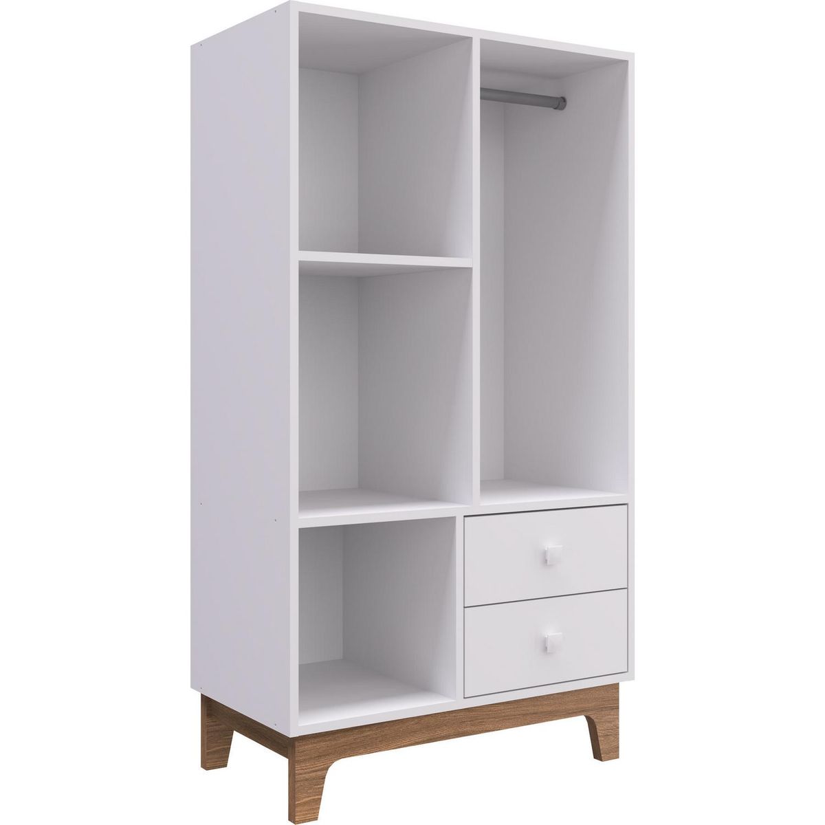 KIDSCOOL - Estante Harmony MDF 3 Nivel(es) 79x139x31 cm Blanco