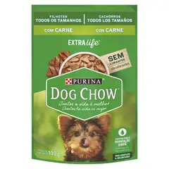 DOG CHOW - Pouch cachorro razas pequeñas carne y leche 100 gr