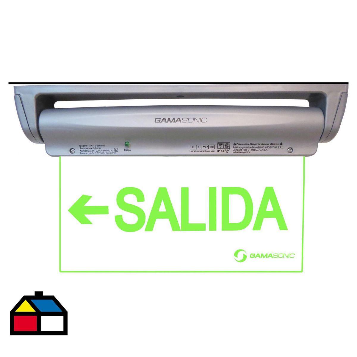 GAMASONIC - Señalética de emergencia flecha salida