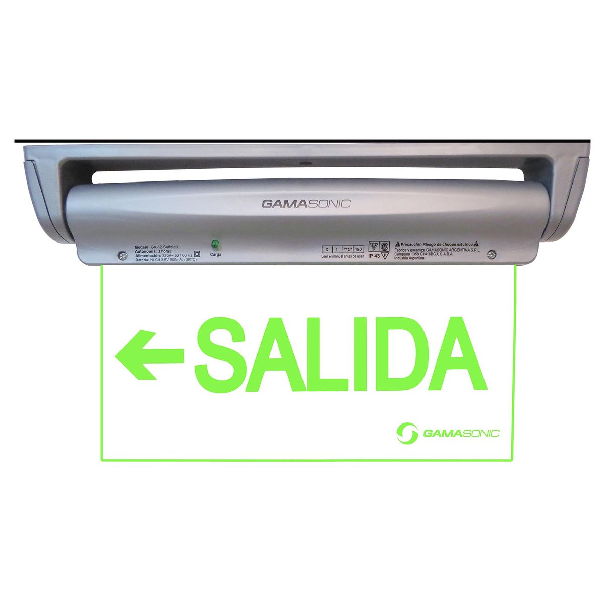 GAMASONIC - Señalética de emergencia flecha salida